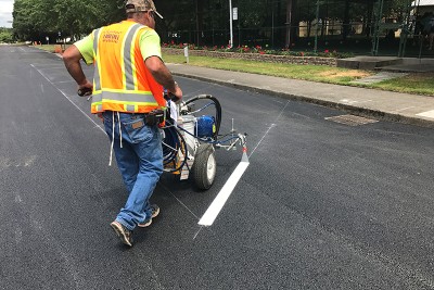striping a parking space