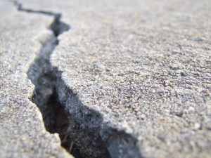 cracked pavement