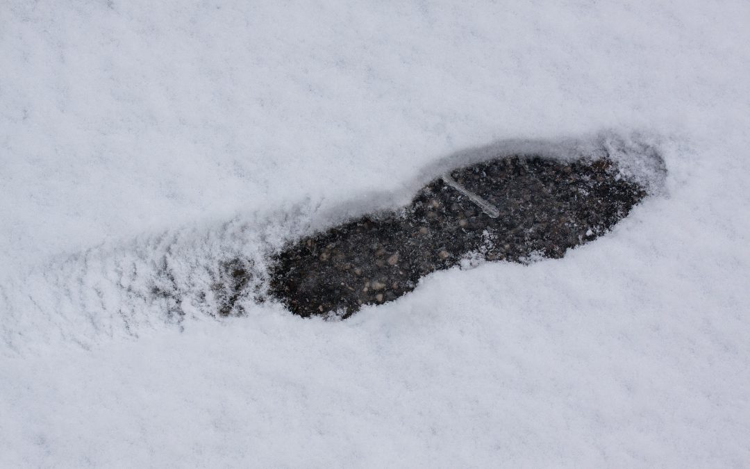 snow on asphalt