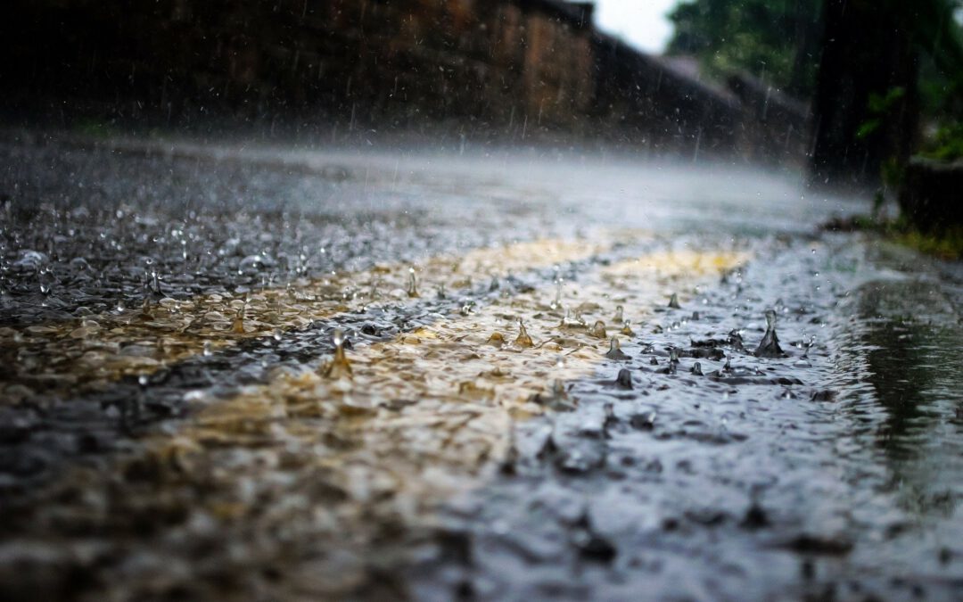 rain on asphalt